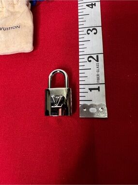 Louis Vuitton Silver-tone Padlock with Embossed LV 663 Logo No keys